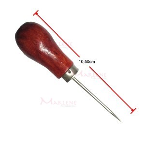 Furador manual cabo de madeira