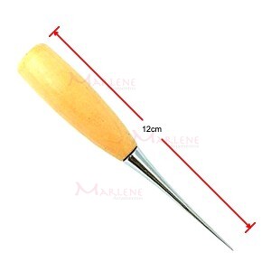 Furador manual, pulsor, cabo de madeira marfim