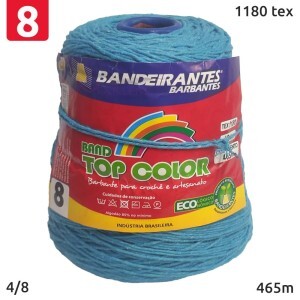Barbante Bandeirantes turquesa nº8 (4/8) com 465m tex 1180