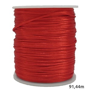 Cordão de cetim 1mm com 91,40m