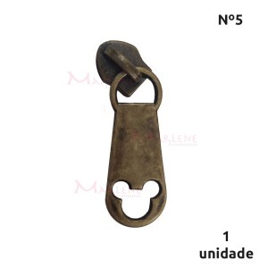 Cursor nº5 detalhe cabeça de rato vazada níquel artesanal unidade