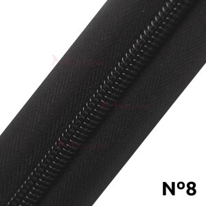 Zíper de metro nº8 com 1 metro em nylon e poliéster