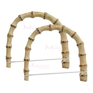 Alça bambu para bolsa 13cmx11cm TTS070 com 1 par