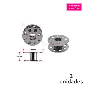 Bobina metal com furo para máquina industrial com 2 unidades