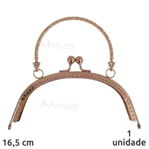 Armação fecho da vovó 16,5 cm dourado com alça RO.151430