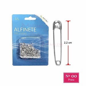 Alfinete de segurança prata nº00