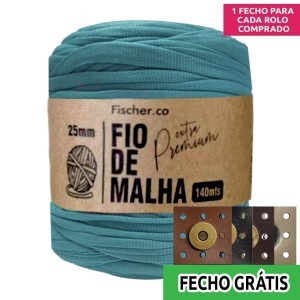 Fio de malha extra premium 25mm com 140m Fischer + fecho de corino grátis