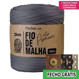Fio de malha extra premium 25mm com 140m Fischer + fecho de corino grátis