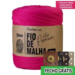 Fio de malha extra premium 25mm com 140m Fischer + fecho de corino grátis