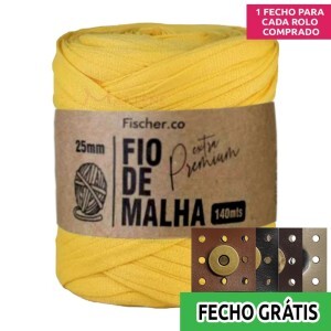Fio de malha extra premium 25mm com 140m Fischer + fecho de corino grátis