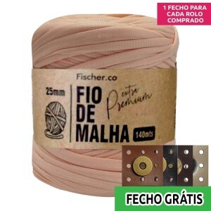 Fio de malha extra premium 25mm com 140m Fischer + fecho de corino grátis