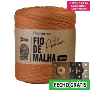 Fio de malha extra premium 25mm com 140m Fischer + fecho de corino grátis