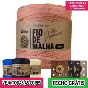 Fio de malha extra premium 25mm com 140m Fischer + fecho de corino grátis