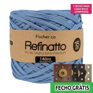 Fio de malha Refinatto extra premium 15mm com 140m Fischer + fecho de corino grátis