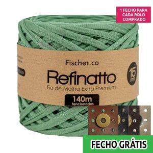 Fio de malha Refinatto extra premium 15mm com 140m Fischer + fecho de corino grátis