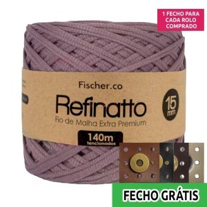Fio de malha Refinatto extra premium 15mm com 140m Fischer + fecho de corino grátis