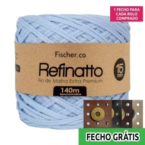 Fio de malha Refinatto extra premium 15mm com 140m Fischer + fecho de corino grátis