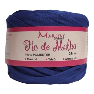 Fio de malha azul royal 25mm 312g M-014 poliéster