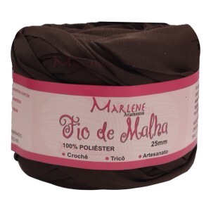 Fio de malha marrom café 25mm 324g M-025 poliéster