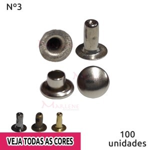 Rebite comum nº3 com 100 unidades baxmann