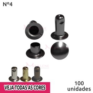 Rebite comum nº4 com 100 unidades baxmann