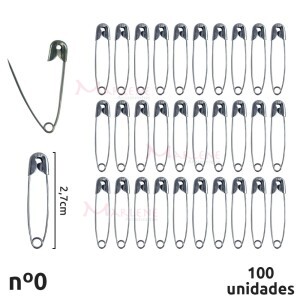 Alfinete de segurança prata nº0