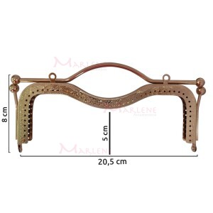 Armação fecho da vovó 20,5cm para bolsa com alça LXTS210