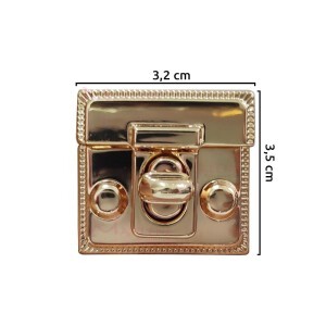 Fecho para bolsa ouro com encaixe HYSK1225 com 1 unidade