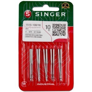 Agulha cabo fino nº16 Singer 1515 para máquina industrial com 10 unidades