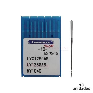 Agulha para máquina galoneira nº10 (70/10) com 10 unidades