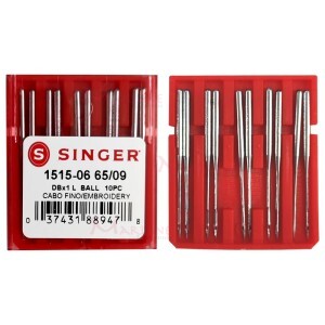 Agulha cabo fino nº09 Singer 1515 para máquina industrial com 10 unidades