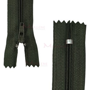 Zíper de nylon fino 18cm unidade