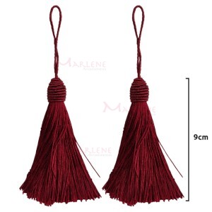 Pingente de seda 9cm com 2 unidades