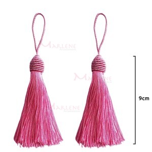 Pingente de seda 9cm com 2 unidades