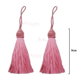 Pingente de seda 9cm com 2 unidades