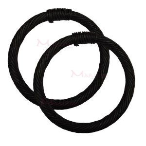 Alça rattan para bolsa redonda 12,5 cm trançada com 1 par