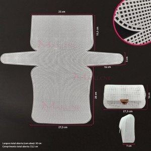 Malha chenille para bolsa 53.5x50cm (Tela plástica)