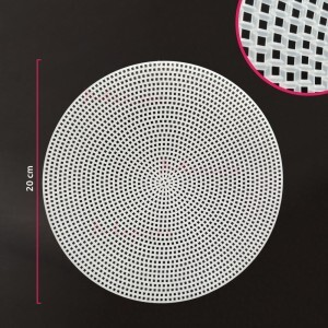 Malha chenille para bolsa ou jogo americano redonda 20cm (Tela plástica)